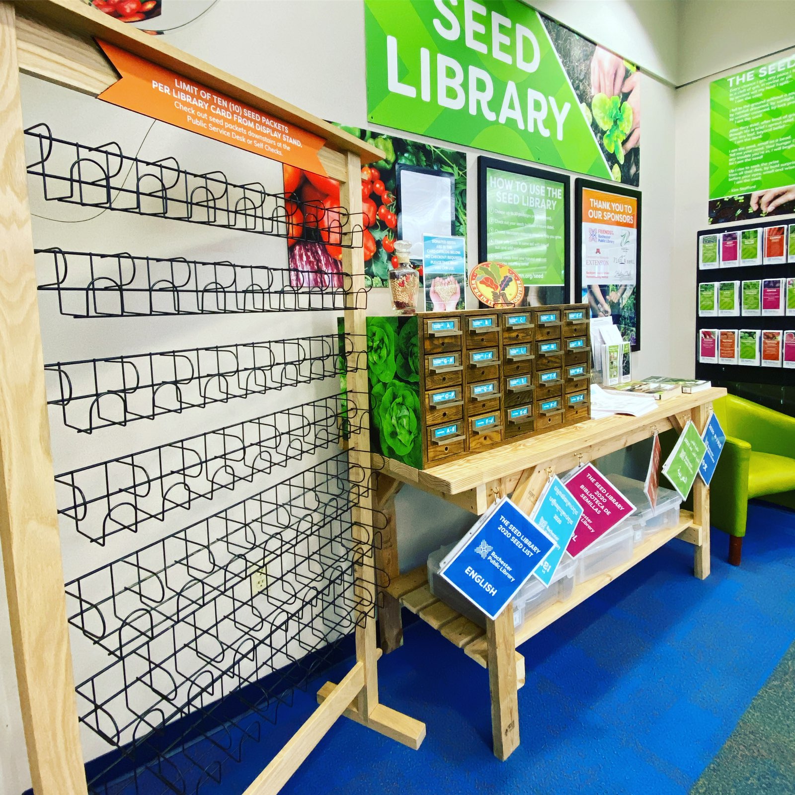 Seed Library area in building