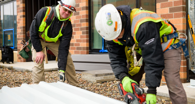 Construction workers working outdoors.