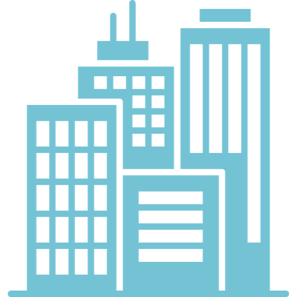 City skyline icon.