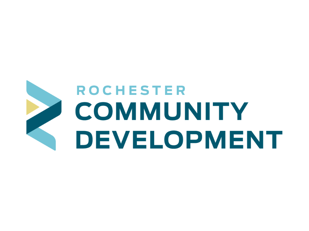 Rochester community development logo on white background