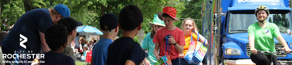 youth outdoors at a table