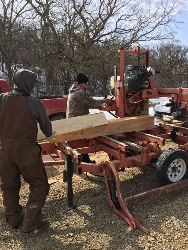 Ash wood milling