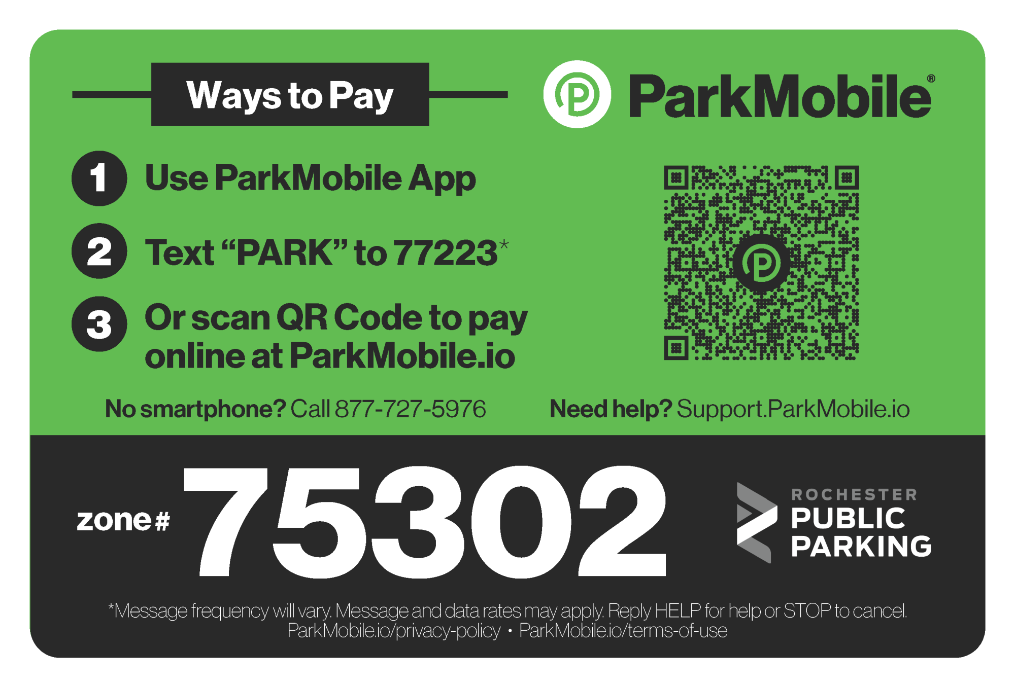 graphic depicting how to use park mobile app