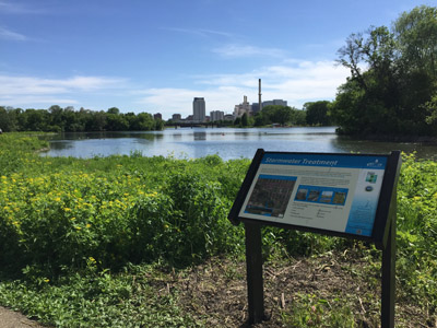 Silver Lake Sign - Stormwater Treatment